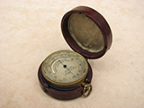 Antique pocket barometer owned by Rev'd Robert Young, dated 1872